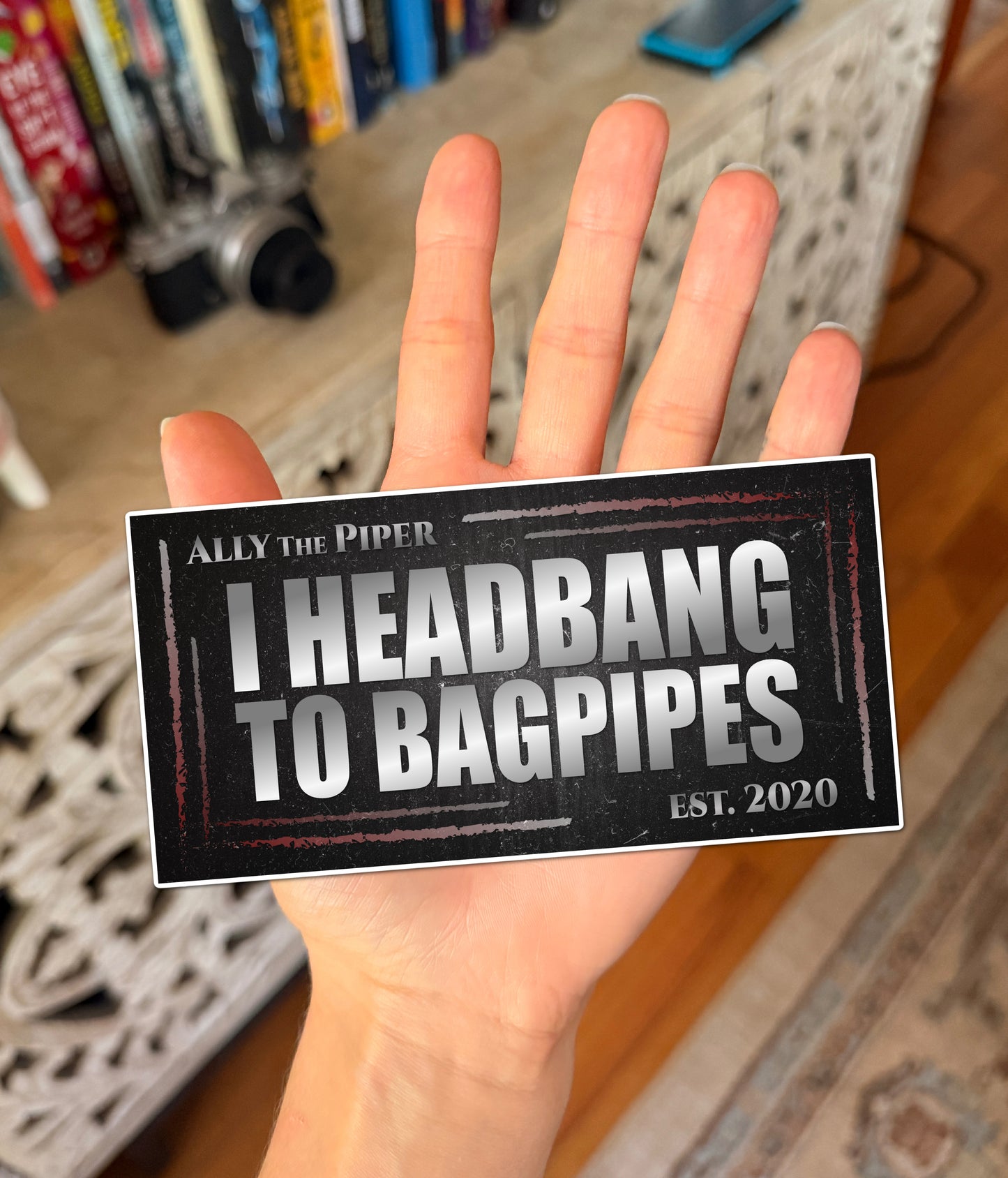 I Headbang to Bagpipes Sticker
