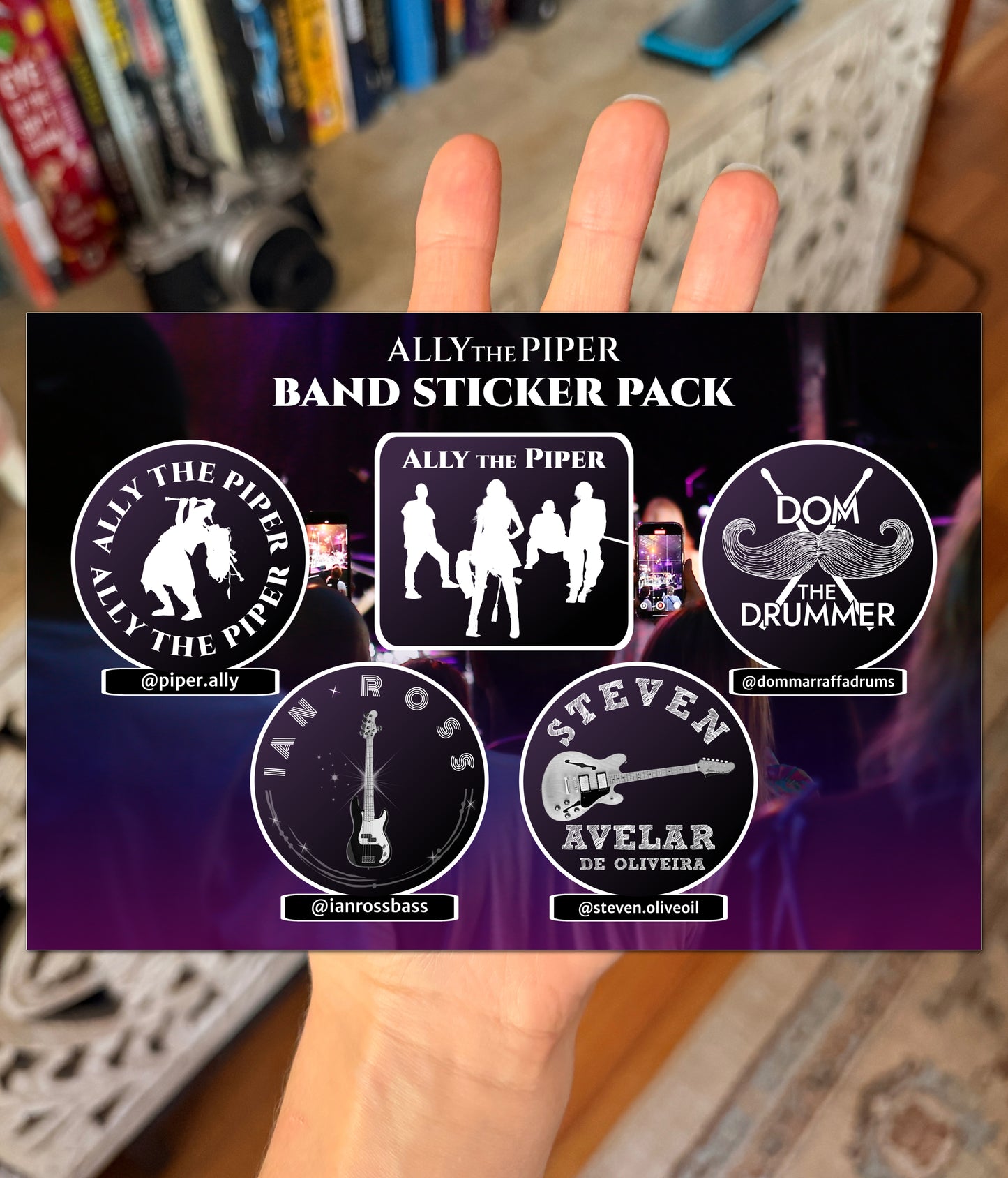 Ally the Piper Band Sticker Sheet