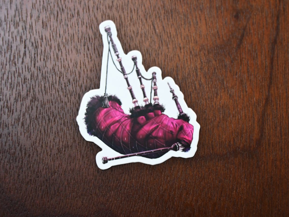 Bagpipe sticker – Ally the Piper