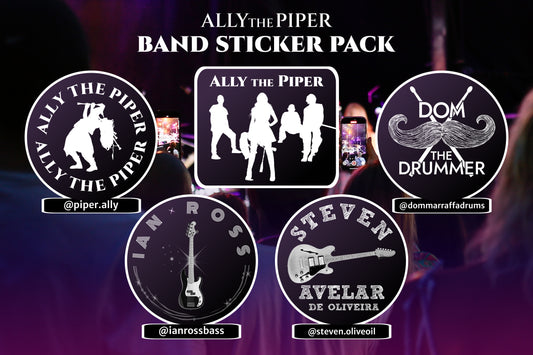 Ally the Piper Band Sticker Sheet