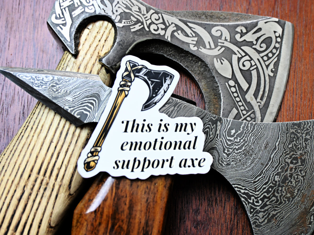 Axew Sticker Emotional Support Axe STICKER – Ally the Piper