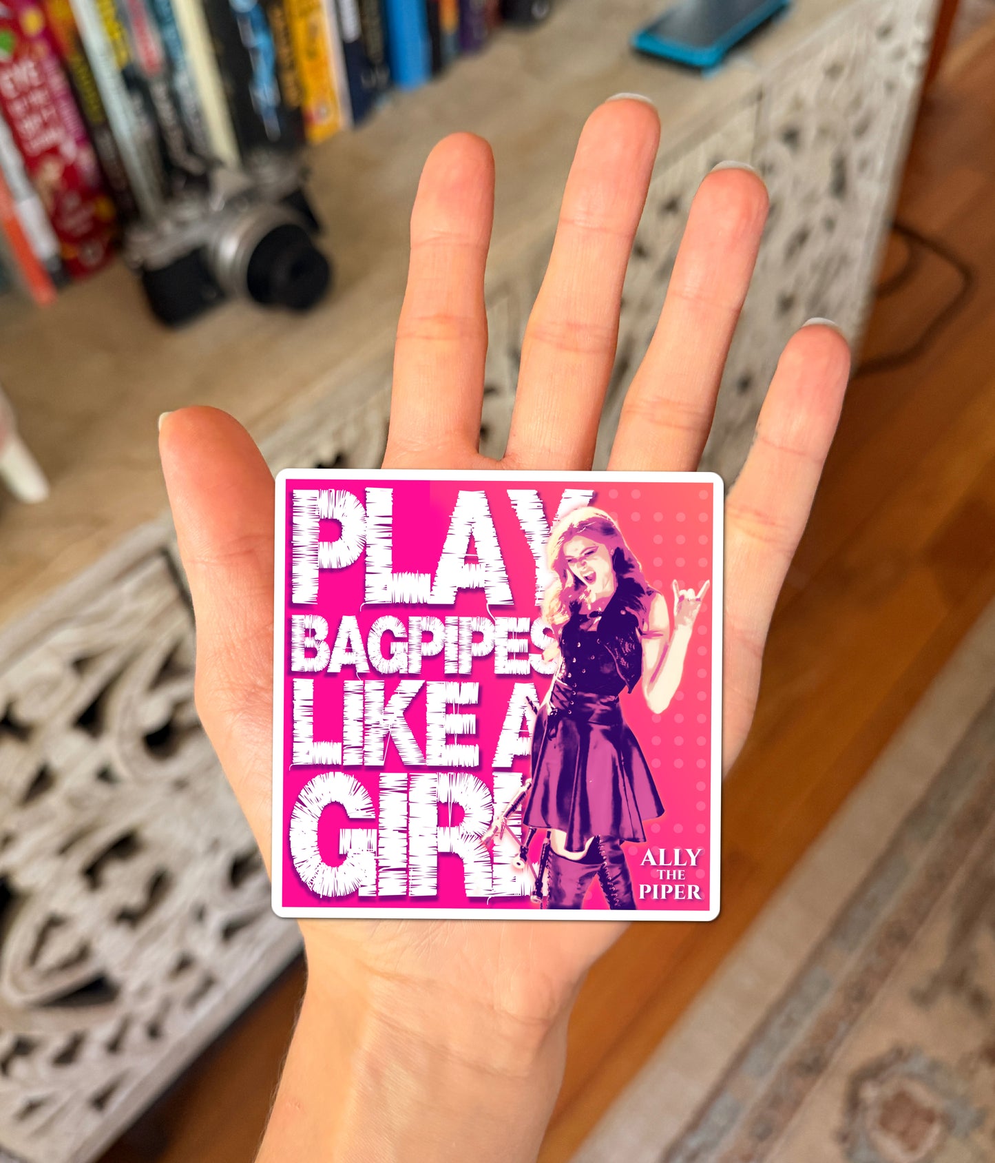 Play Bagpipes Like A Girl Sticker