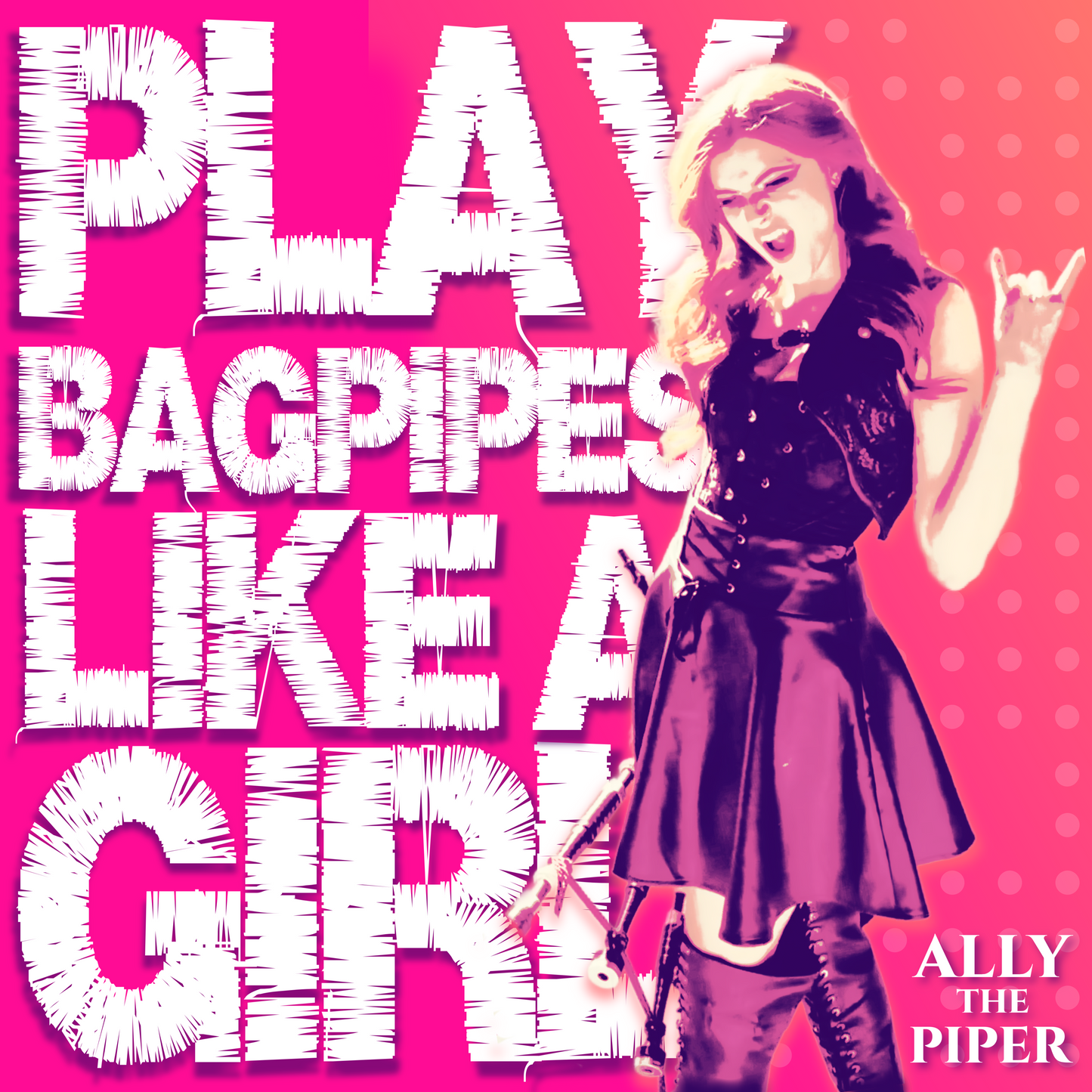 Play Bagpipes Like A Girl Sticker